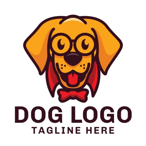 Cute Dog Logo Design Template