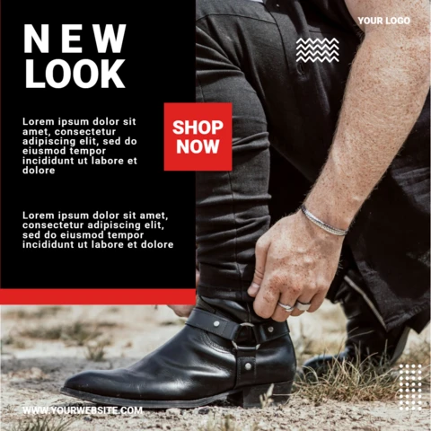 Fashion And Style Streetwear Sneakers Sale Instagram Post Design Template