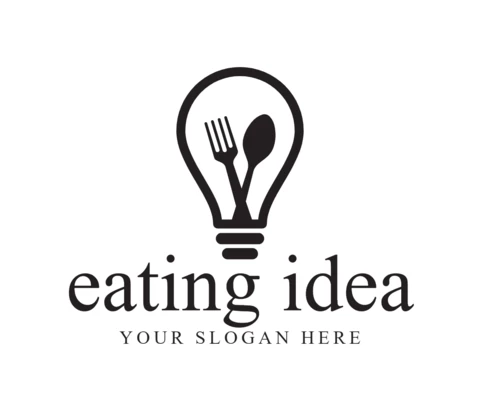 Modèle de logo pour une idée de repas