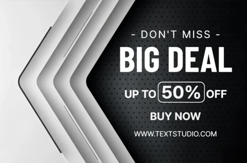 Modern Promotional Design Template with Bold Typography for Sale Flyer