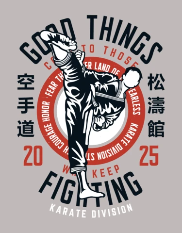Karate Division T-shirt Design Template
