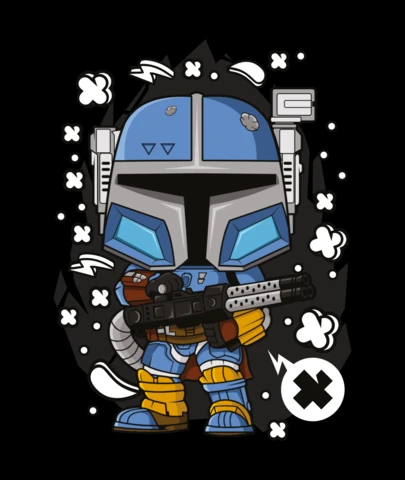 Modèle de t-shirt Mandalorian pop star wars pop culture