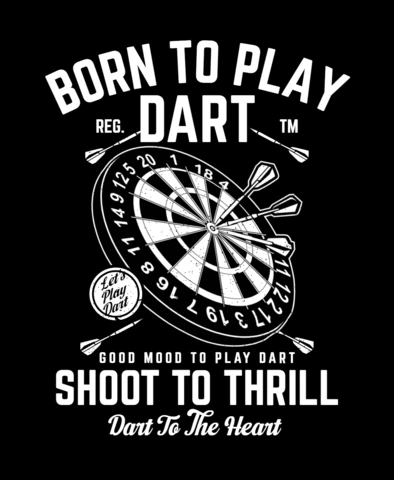 Born To Play Dart T-shirt Design Template