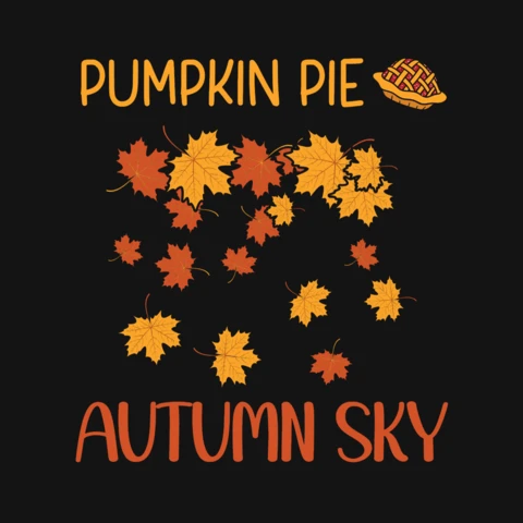 Pumpkin Pie Autumn T-Shirt Design Template