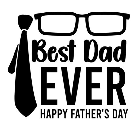Best Dad Ever Father's Day Logo Design Template