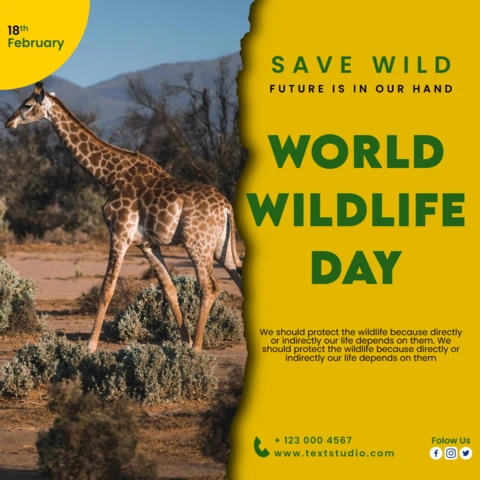 World Wildlife Day Awareness Design Template for Conservation Campaigns