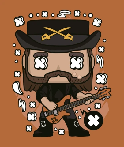 Lemmy Motorhead Pop Culture T-Shirt Design Template