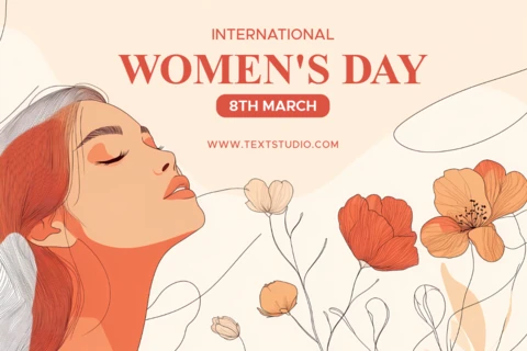 Editable Women's Day Celebration Design Template for 8th March