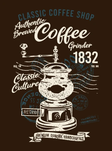 Coffee Grinder T-Shirt Design Template