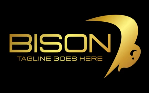 Simple Bison Logo Design Template