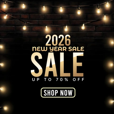 2026 New Year Sale Lights Design Template