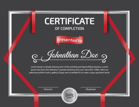Modello moderno di certificato aziendale