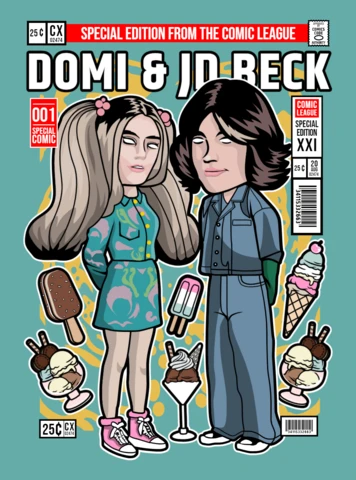 Domi et jd beck, personnages de bande dessinée, modèle de couverture de magazine