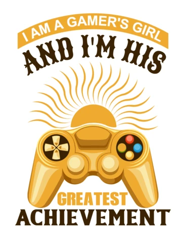 Retro Gamer Girl Design Template: Celebrate Your Greatest Achievement