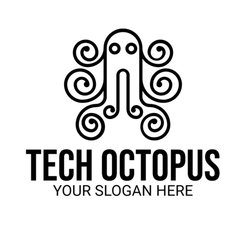Tech Octopus Logo Design Template