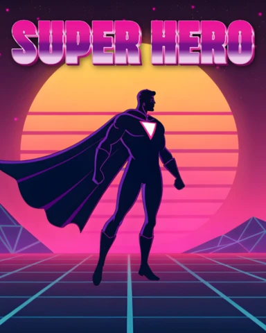 Retro Superhero Design Template for Posters and Merchandise