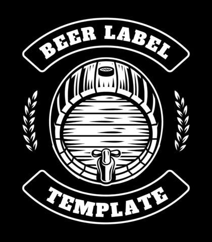 Plantilla de diseño de logotipo de barril de cerveza vintage