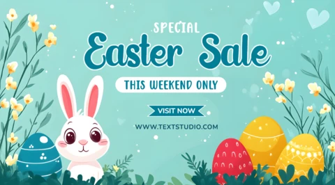 Whimsical Easter Sale Design Template for Festive Promotions