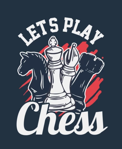 Let's Play Chess Vintage T-shirt Design Template