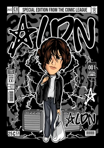 Aldn Caricature Character Magazine Cover Design Template