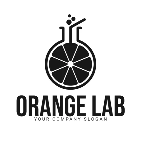 Orange labor logo entwurfsvorlage