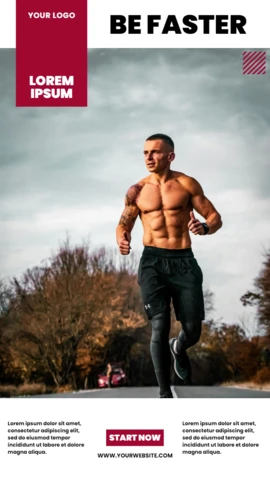 Be Faster Gym Instagram Story Post Design Template