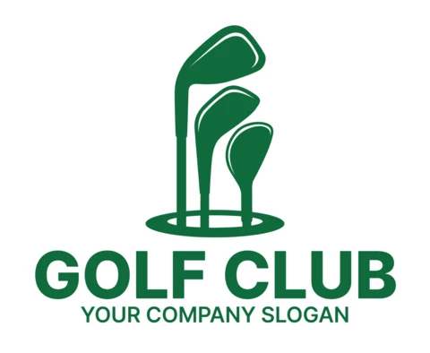 Modèle de logo pour un club de golf