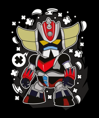 Grendizer goldorak popcultuur t-shirt ontwerp sjabloon