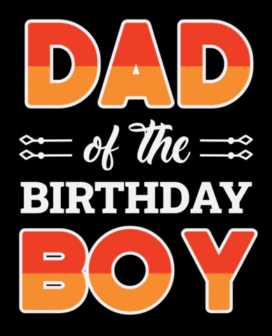 Modello di design tipografico colorato per "papà del festeggiato"