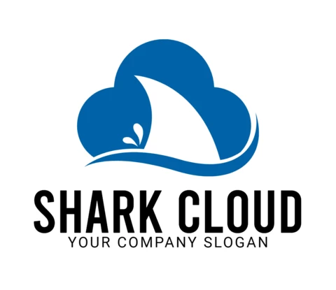Shark Cloud Logo Design Template