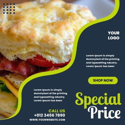 Striking Visual Promotional Ad Social Media Post Design Template