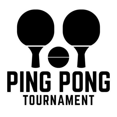 Ping Pong Table Tennis Tournament Logo Design Template