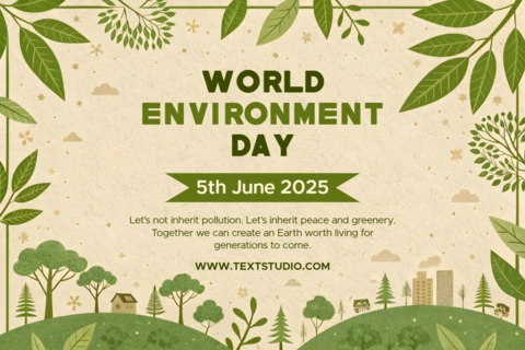 Template de design do dia mundial do meio ambiente ecológico com gráficos inspirados na natureza