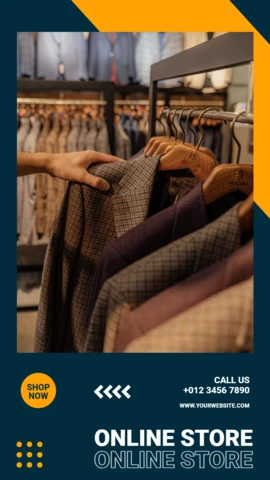 Online Store Sale Instagram Story Post Design Template