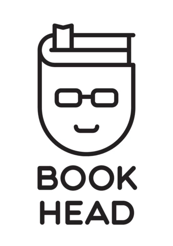 Book Head Logo Design Template Black