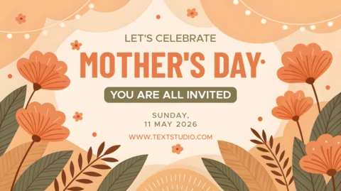 Floral Mother's Day Invitation Template Design - Editable and Festive