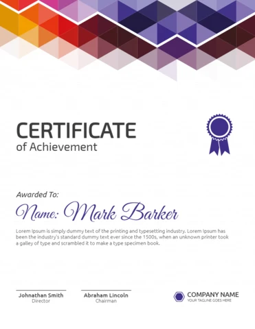 Abstract Corporate Award Certificate Post Design Template