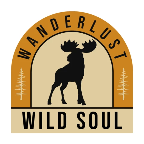 Wanderlust Wild Soul Badge Template Design