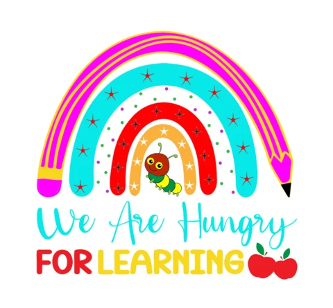 Rainbow Caterpillar Teacher T-Shirt Design Template