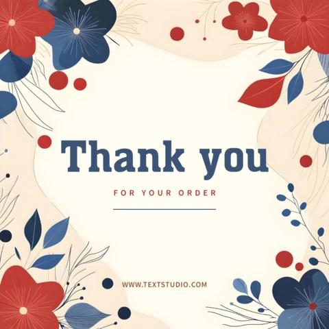 Autumn Inspired Thank You Card Template for Customers