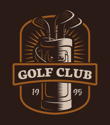 Golf Club Emblem Logo Design Template
