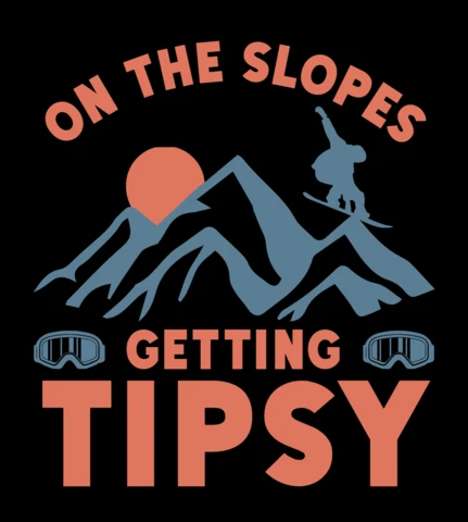 Sur les pistes, en train de s'endormir, t-shirt vintage de snowboard