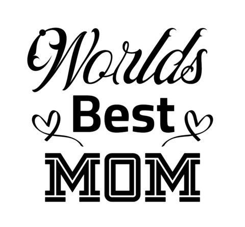 Worlds Best Mom T-Shirt Design Template