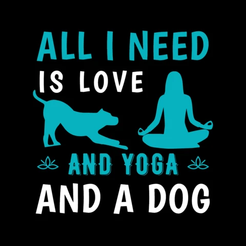 Ho bisogno di un design di t-shirt divertente per cani e yoga