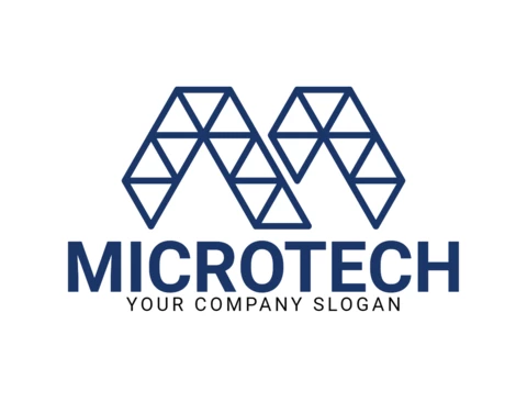 Modello di logo microtecnologico