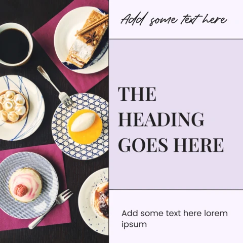 Elegant Dessert Layout Instagram Post Design Template