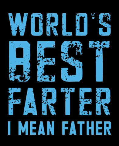 Funny Typography Design for World's Best Father T-shirt Template