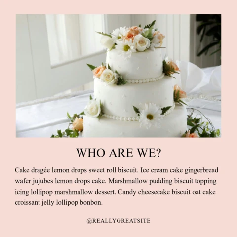 Elegant Wedding Cake Instagram Post Design Template