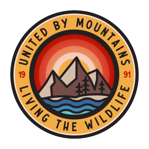 Mountains Wildlife Badge Template Design
