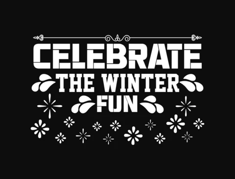 Celebrate The Winter T-Shirt Design Template